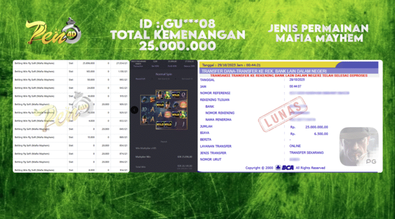 PEN4D $ Kemenangan Jackpot dan Bukti Pembayaran Withdraw Hari Ini 29 OKTOBER 2025